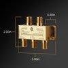 GE Digital 4-Way Coaxial Cable Splitter, 2.5 GHz 5-2500 MHz, RG6 Compatible, HD TV, Satellite, High Speed Internet, Amplifier, Antenna, Gold Plated Connectors, Corrosion Resistant, 2 Pack 73759