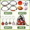 Nosiny 108 Pcs Sportball Party Favors Bulk 36 Pcs Sport Keychain Gifts 36 Pcs Sportball Stress Balls 36 Pcs Sportball Charm Bracelets for Team Birthday Party Supplies