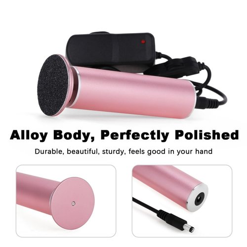 Electric Callus Remover for Feet, Powerful Electric Foot Callus Remover Adjustable Speed Electric Foot File with 60PCS Sanding Discs Pedicure Tools Feet Scrubber Dead Skin Foot Grinder, Pink