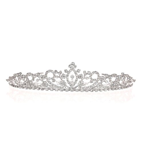 Flower Branch Rhinestone Crystal Beads Bridal Tiara Crown T930