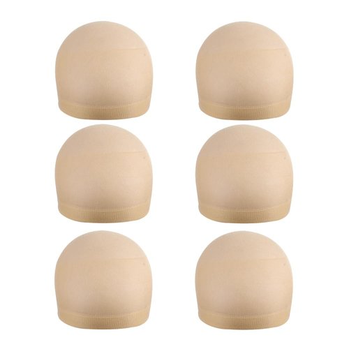 YANTAISIYU 6 Pieces Wig Caps Stocking Wig Cap for Lace Front Wigs Nylon Wig Cap for Women Mesh Wig Cap (Beige)
