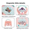 XHSP Steering Wheel Toy with Lights Music, Simulated Driving for Toddlers Pretend Play Toy Adsorption Driving Wheel for Kids (Style 1)