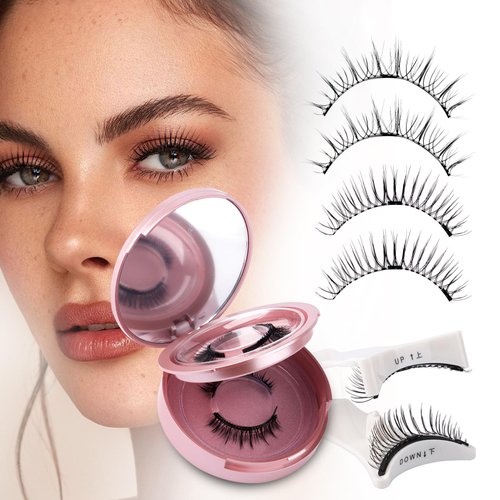 Magnetic Eyelashes with Applicator No Glue Reusable Magnetic Lashes Natural Lightweight Soft Magnetic Eyelash Wispy Easy to Use,2 Pairs of 2 Styles by Wendy Lashes(079/B01)