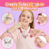 Kids Toys Bracelet Making Kit, Kid Make Up Kits for Kid Age 4-12 Jewelry Beads Toy Set, Preschool Toddler Girls Makeup Charms Set, Arts and Crafts for 4 5 6 7 8 9 10 11 12 Years Old Girl Birthday Gift