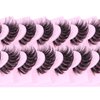 Natural Lashes Fluffy False Eyelashes Wispy Lashes 3D Volume Strip Lashes 14mm D Curl Fake Eyelashes with Clear Band 10 Pairs Eye Lashes by Calphdiar