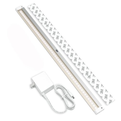 EShine Hand Wave Activated Under Cabinet LED Lighting Kit, Dimmable, 1-Pack 20 in - Touchless Dimming Control, White Under Counter Lights for Kitchen, Garage, Desk, Laundry - Warm White (3000K)