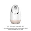 Vanity Planet Aira Ionic Facial Steamer (Beige) - Pore Cleaner That Detoxifies, Cleanses and Moisturizes - Adjustable Nozzle, Water Tank with 3 Essential Oil Baskets