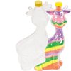 The Dreidel Company Zoo Animal Sand Art Bottle, Clear Plastic Sand Art Bottles, 6" Inch DIY Arts & Crafts, Party Favors (Giraffe)