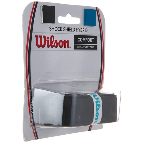 WILSON Shock Shield Hybrid Tennis Racquet Replacement Grip, Black