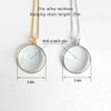 5X Magnifying Glass Pendant 1.6" Glass Lens Dia. and 35" Alloy Necklace (Silver)