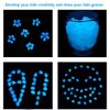 chic style 340pcs Glow in The Dark Garden Pebbles, Gardening Luminous Glow Stones Outdoor Decor Glowing Water Fish Tank Gravel (Blue)