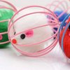 1Pc Random Color Caged Rats Rolling Wire Cage Plush Mouse Ball Funny Cat Toy Catches The - Hide Balls Interactive Toy, Mice and Animal Toys