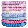 WILDREEDS 8Pcs Hair Ties for Thick Hair, Hair Tie Bracelet Ponytail Holders, Exceptionally Secure with Gentle Hold Hair Ties for Girls and Women Hair Accessories, Mixed Color 10