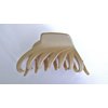 Generic Tan beige hair claw clip with crystals for fine thin hair (Crystal choice: With crystals), 1 Count (Pack of 1)