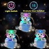 Hopearl LED Plush Husky with Removable Bucket Lighting Up Stuffed Mommy Dog with 3 Baby Puppies in Basket Floppy Stuffed Animal Playset Night Lights Glow in The Dark Birthday Gifts for Kids, 10''
