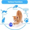 Sratte 6 Pieces Ghost Hunting Cat Ball Activated Cat Toy Ball Motion LED Light Cat Balls Motion Cat Dog Interactive Toys Pet Glowing Mini Running Exercise Ball Toys for Animals Activity(Clear)