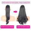 Matthia Long Ponytail Curly Hair Extensions Drawstring Ponytail for Black Women, 18inch Clip in Ponytails Hair Extensions Flipped ends Ponytail Hair Pieces for Women Fake Ponytail (1B#)