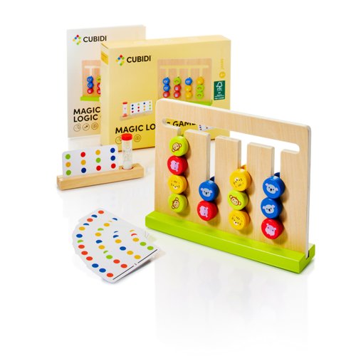 CUBIDI® Original Sorting Game - Wooden Montessori Toys for 4+ Year Old - Playfully Stem Toys | Smart Games to Improve Motor Skills and Logical Thinking - Toddler Learning Toys - Educational Toys