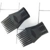 Black Universal Hair Styling Comb Nozzle - Plastic Hairdressing Blow Attachment for Straightening, Detangling Fine, Curly, and Natural Hair