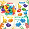 TEWIWAP ABC Matching Dinos Alphabet Learning Toy, Dinosaurs for Toddlers, Toys for Kids 4-6, Montessori Learning Toys for 3 4 5 Year Old, Fine Motor Toys (26PCS Dinos with 26 Letters)