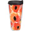 Tervis Watercolor Poppy Made in USA Double Walled Insulated Tumbler Travel Cup Keeps Drinks Cold & Hot, 24oz, Classic