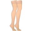 Truform Sheer Compression Stockings, 20-30 mmHg, Women's Thigh High Length, 30 Denier, Beige, Medium