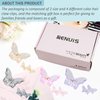 12 Pcs Colorful Clear Butterfly Hair Clips RENUIS Acrylic Hair Claw Clips for Thick,Thin and Medium Hair Stylish and Non-Slip Big Butterfly Jaw Clips Purple Hair Accessories for Girls and Women