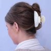 Brinie Hair Claw Clamps Green Hair Barrettes Medium Non Slip Clips Hair Accessories for Women and Girls (2 PCS)