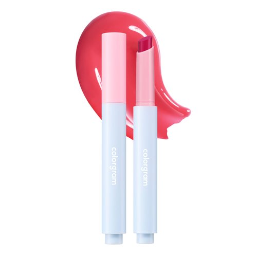 COLORGRAM Fruity Glass Stick 03 Pleasing Berry | Long-Lasting Juicy Lip Tint with Radiant, Glossy Finish | Melting Syrupy Texture for Vibrant, Hydrated Lips | Non-Sticky Shine