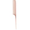 Rat Tail Hair Comb Hair Comb Aluminum Metal Comb Salon Tools Fashionable Straight Hair Comb Personal Use Professional Use Men Women(Rose gold)