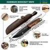 BeaverCraft Bushcraft Knife for Men Camping Knife Survival Fixed Blade Knife with Sheath Full Tang Knife Carbon Steel Camp Knife Tactical Bush Knife with Sheath for Belt, Camping Knives | BSH4 Dusk