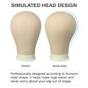 24 Inch Canvas Block Head Mannequin Head for Wigs Salon Wig Head with Mount Hole for Wig Making,Weave Hair Braiding Stand Hat Display Stand,Hairstyle Doll Head Durable Easy to Put Pins In & Out
