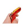 2 Pieces Rubber Band Gun Toy Easy Load Foldable Handmade Toy Gun Mini Metal Rubber Gun with Keychain and 200 Elastic Rubber Bands