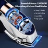 Professional Cordless Hair Clippers for Men, Maquina Para Cortar Pelo De Hombre Rechargeable LED Display Mens Beard Trimmer Full Metal Body Low Nosie Home Barber Hair Cutting Kit Set for Men/Kids