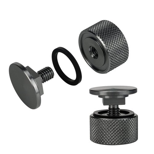 3mirrors Welding Hood (Pipeliner) Helmet Fasteners Grey Headgear Replacement Parts Accessories Screws Flip Hood Aluminum - Anodized w/Silicone Washer Non-Slip 1 Pair