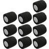 ESUPPORT 2 Inches X 5 Yards Self Adherent Cohesive Wrap Bandages Strong Elastic First Aid Tape for Wrist Ankle Black Pack of 10