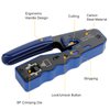 RJ45 Crimp Tool Kit Pass Thru Ethernet Crimper for Cat5e Cat6 Cat6a 8P8C Modular Connectors, All-in-One Cat6 Crimping Tool and Tester(9V Battery Not Included)