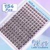 Lash Clusters Kit Wispy Natural Cluster Eyelash Extension Kit DIY Lash Extension Kit C Curl 10-16MM Eyelash Clusters Volume Individual Lashes Kit by Newcally