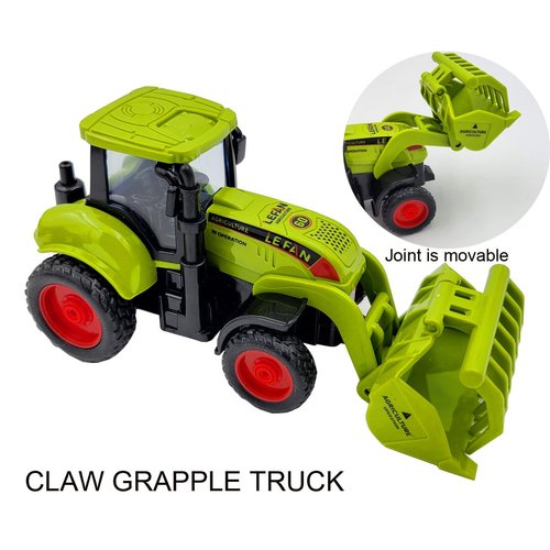 Himeeu Friction Powered Cars Push and Go Cars Toy Farm Trucks Vehicle Tractor with Trailers,Agricultural Vehicles Toys,Party Favors for Boys Girls