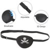 SATINIOR 6 Pieces Pirate Eye Patch One Eye Skull Patch Pirate Captain Eye Patch Skull Crossbone Eye Patch 3D Adjustable Single Eye Patch Eye Patch for Adults Kids Party Favors Decorations Black