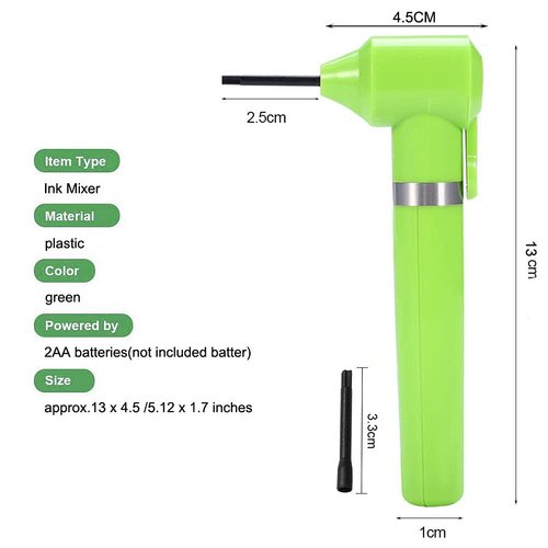 ALIWOD Ink Mixer Tattoo Electric Pigment Makeup Eyebrow Nail Polish Mixer Color Machine Supply with 100PCS Mixing Sticks Watercolor Ink Painting Agitator Blender Kit (Green)