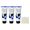 Bath & Body Works Wildberry & Chamomile 3 Pack Body Cream Bundle with a Natural Oats Bar Soap - Full Size