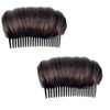 Hidyliu Bump Up Comb Clip Hair Bun Hair Base Set Sponge Styling Insert Braid Tool Hair Bump Up Hair Accessories Volume Insert Set for Women Girls DIY Hairstyle Beauty Tool (Dark Brown)