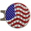 Giggle Golf Bling Golf Ball Marker with A Standard Magnetic Hat Clip | Great Gift for Women (USA Flag)