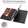 VANANA DIY Magnetic Palette with Mirror, for Eyeshadow Lipstick Powder Highlighter Storage, with 12 Pieces of Round Metal Pans (Black - with Mirror, 15x10cm - With 12pcs Round Pans)