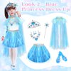 Princess Dress Up Clothes for Little Girls Toddlers, Princess Costume Set with Princess Cape, Tutu, Crown, Shoes, Play Jewelry, Kids Pretend Play & Dress Up Princess Toys & Gifts for Girls Toddlers