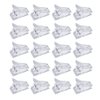 BRAVECOW 20pcs/set Nail Tips Clip Nail Art Tools DIY Extension Clamp Clips For Quick Building Poly Finger Nail Gel Clear Plastic Finger Extension…