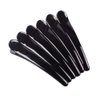 Fodattm 12PCS Professional Hairdressing Salon Duckbill Clip Plastic Non Slip Alligator Hairpin Simple Hairgrip Hair Clip Hair Barrettes for Hair Styling and Sectioning (Length -3.7in, Black)