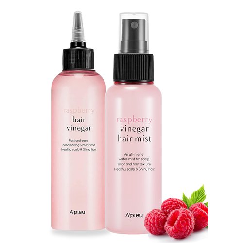 A’PIEU Raspberry Vinegar Hair Care Bundle - Hair Vinegar Rinse 6.76 Fl oz &amp; Hair Mist 3.55 fl oz ...