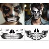 ENYACOS halloween temporary face tattoos for adults, halloween prank makeup temporary tattoo, Halloween scary big mouth tattoo, clown tattoos, zombie makeup face stickers